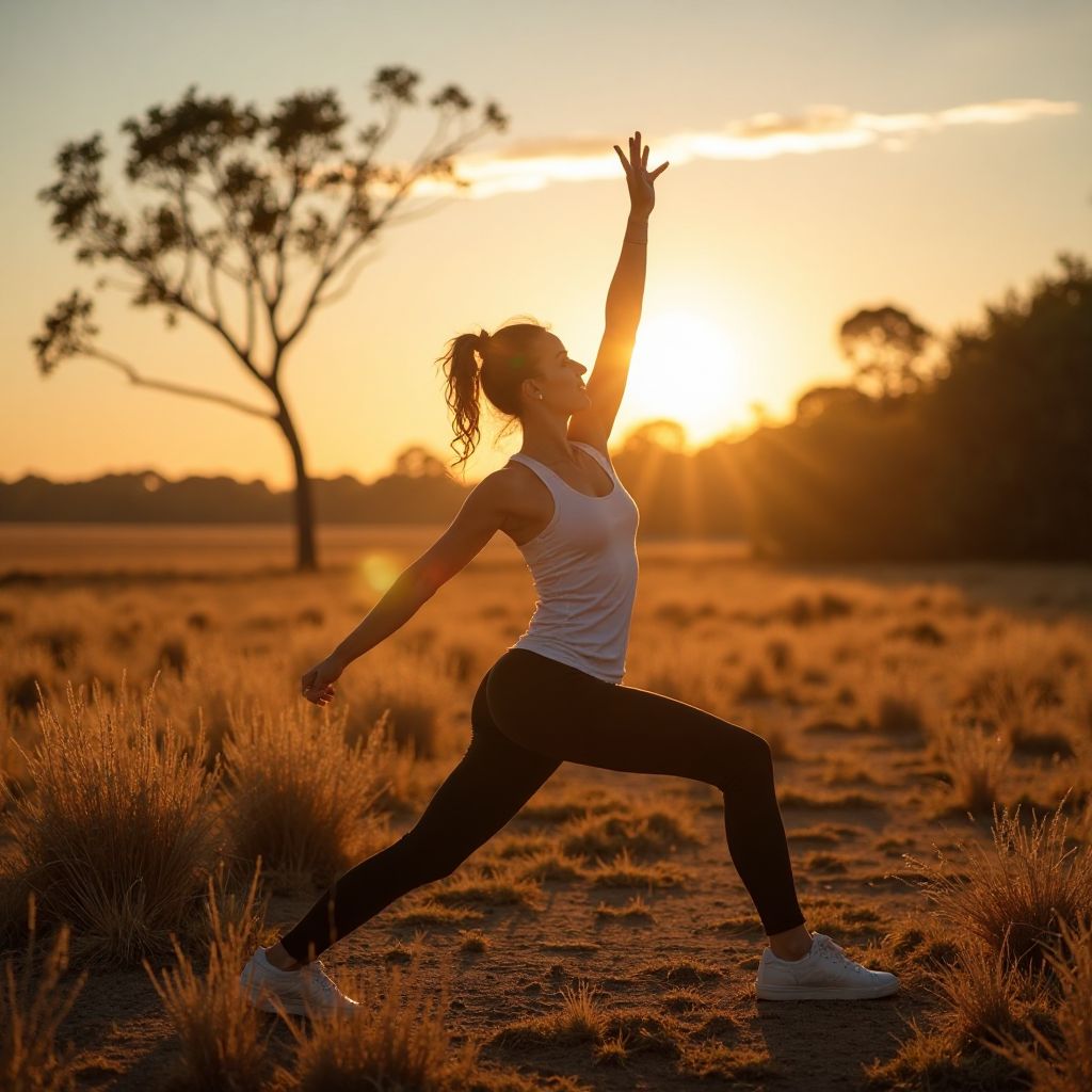 Healthy stretching routines outdoors