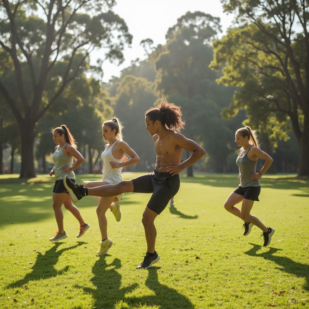 Outdoor fitness training session